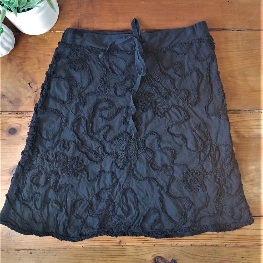 "Price Drop" Black Short Cotton Skirt XS